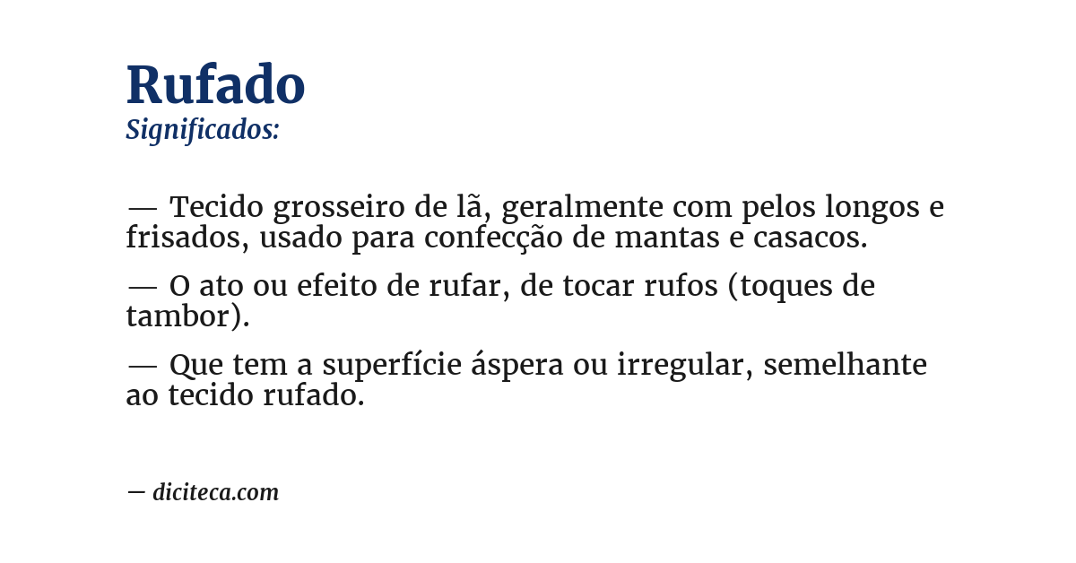 Significado de rufado