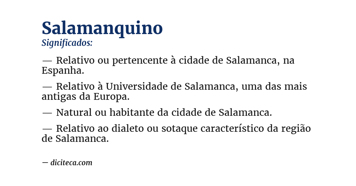 Significado de salamanquino