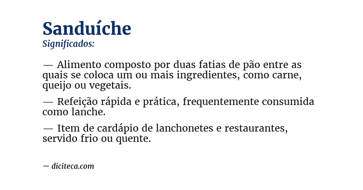 Significado de sanduíche