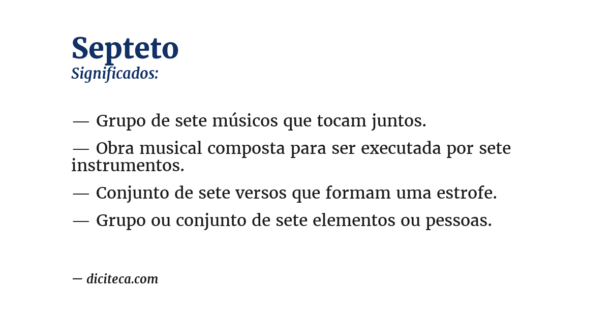 Significado de septeto