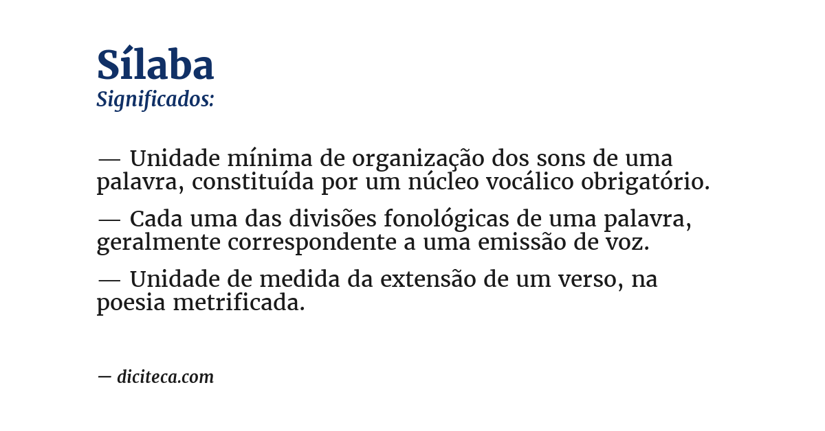 Significado de sílaba