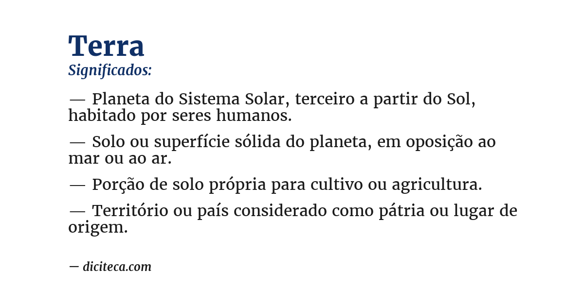 Significado de terra