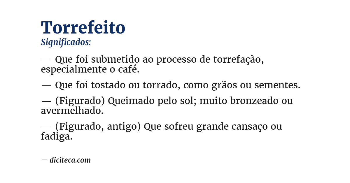 Significado de torrefeito