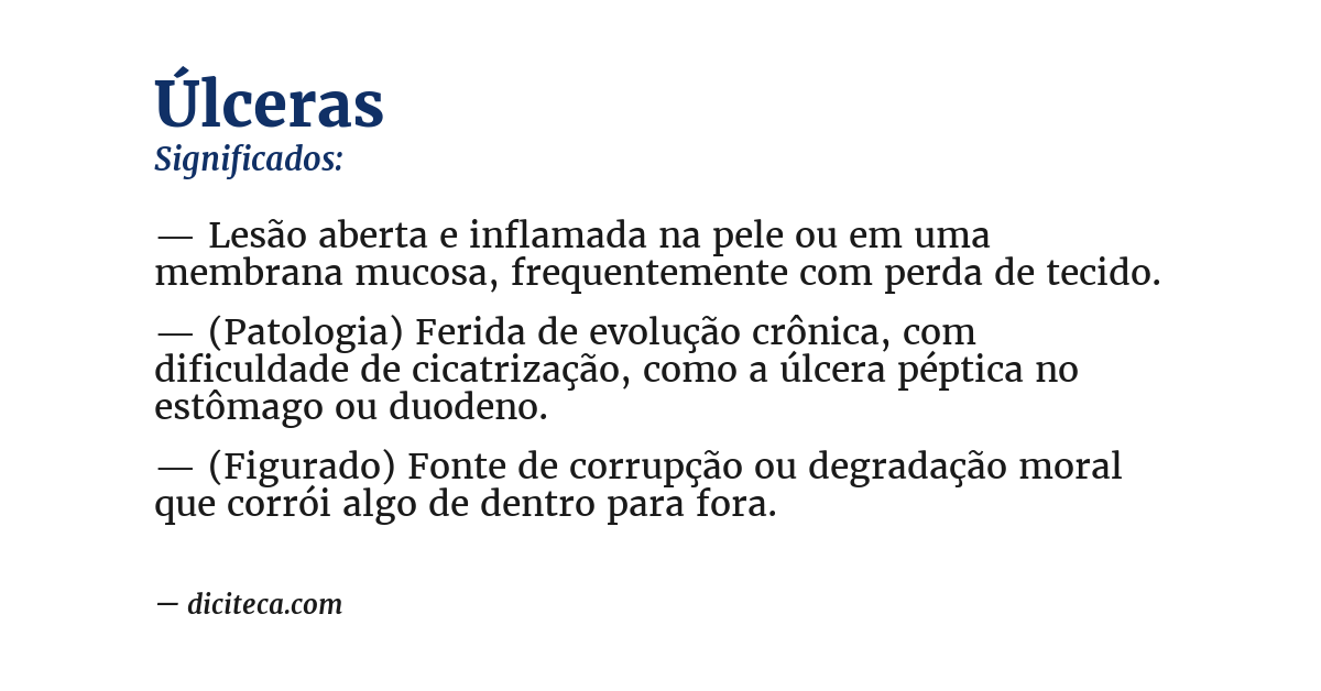 Significado de úlceras