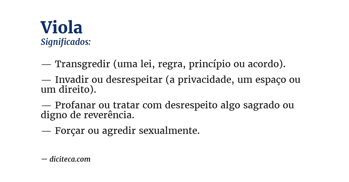 Significado de viola