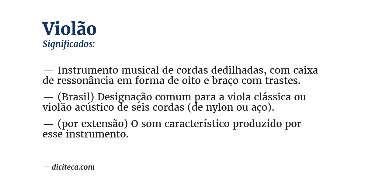 Significado de violão
