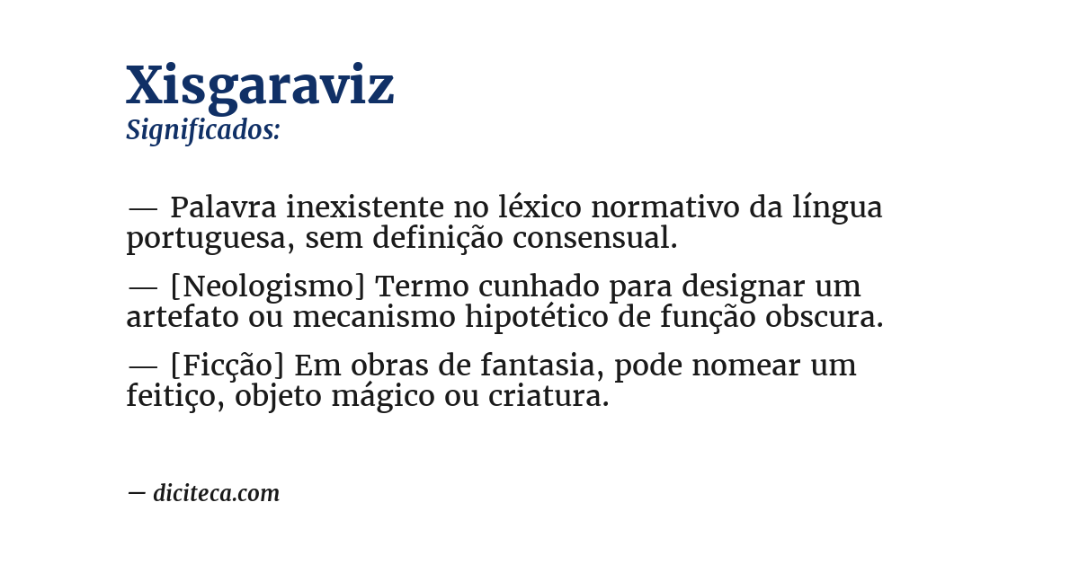 Significado de xisgaraviz