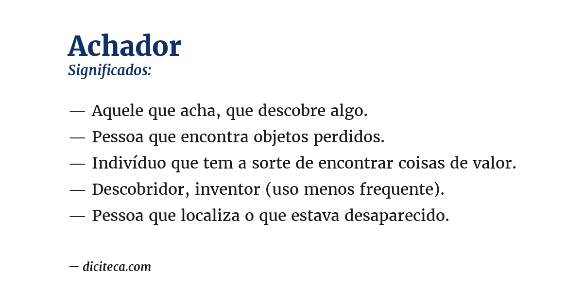Significado de achador