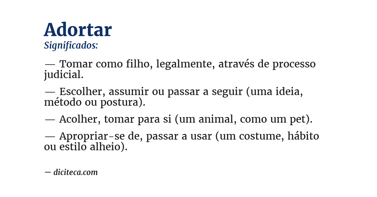 Significado de adortar