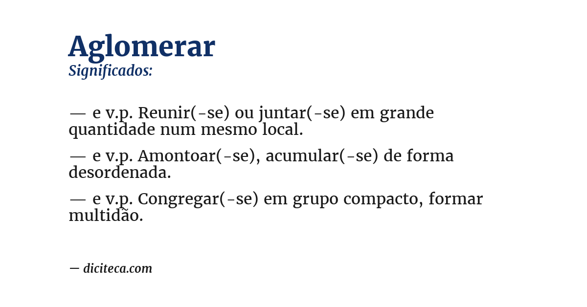 Significado de aglomerar