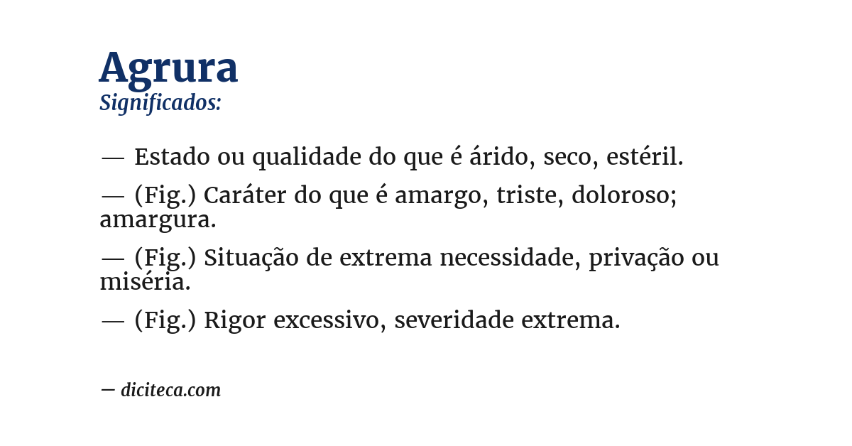 Significado de agrura
