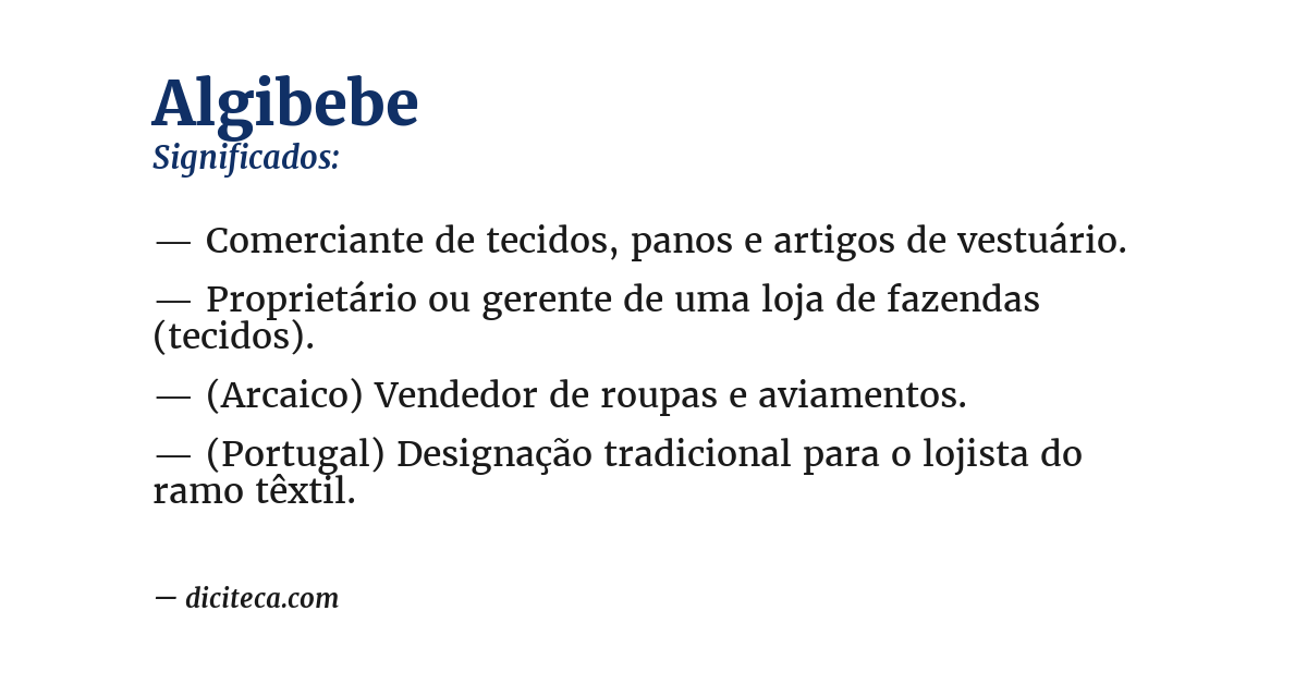 Significado de algibebe