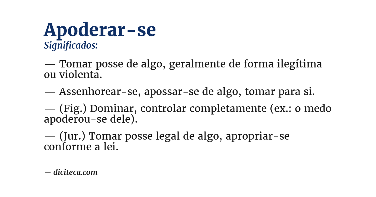Significado de apoderar-se