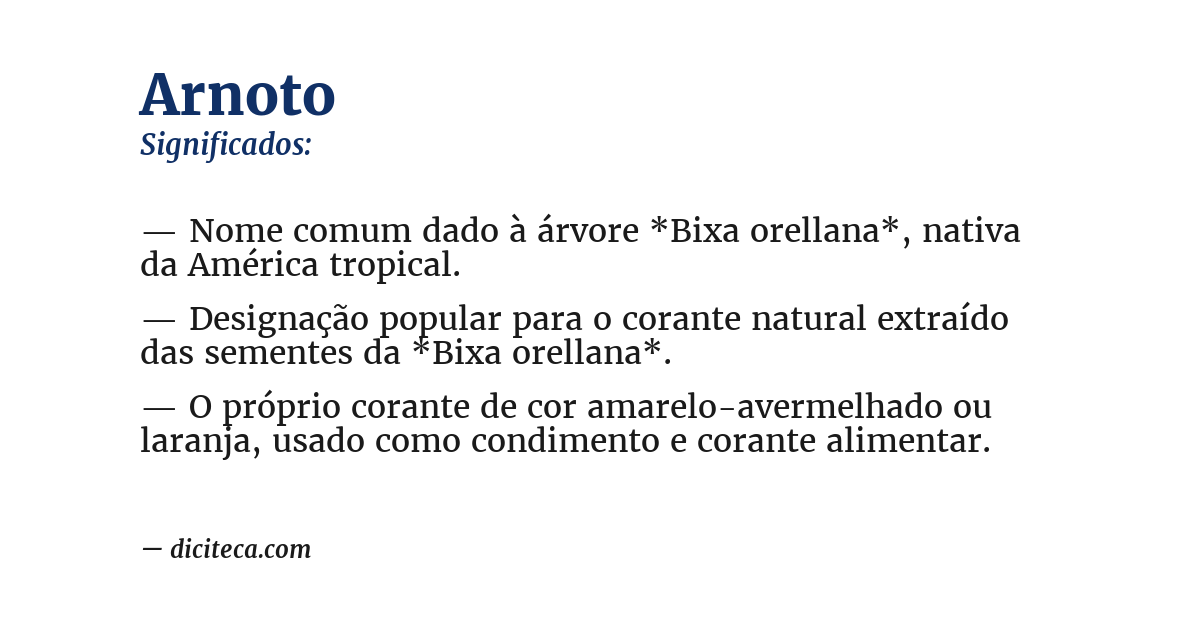 Significado de arnoto