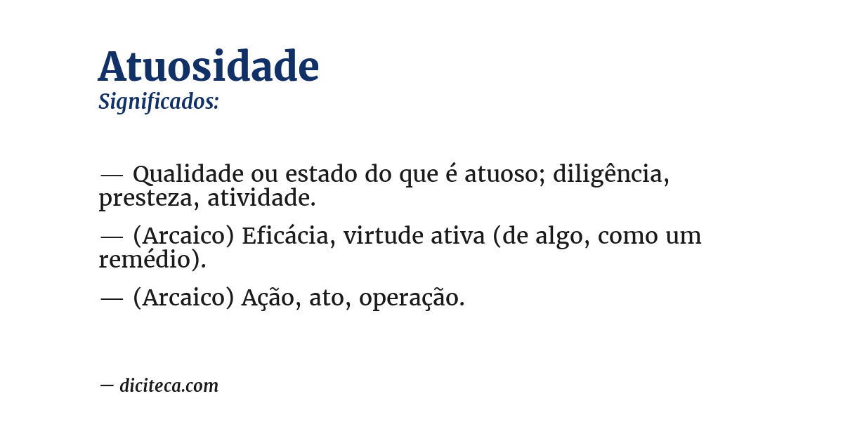 Significado de atuosidade