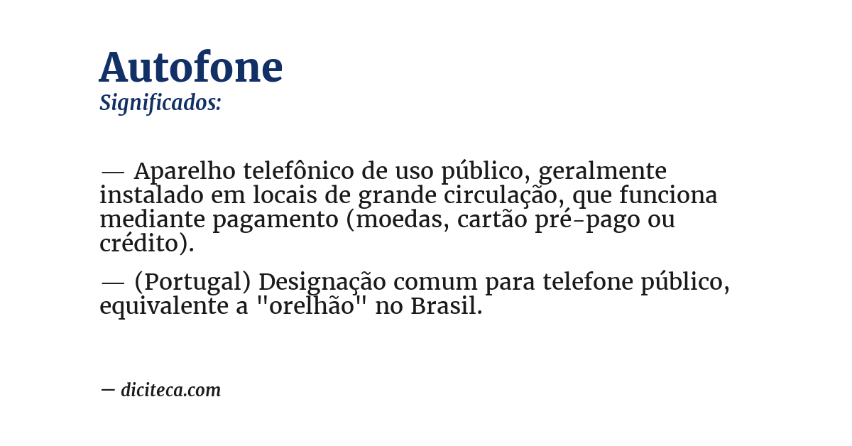 Significado de autofone