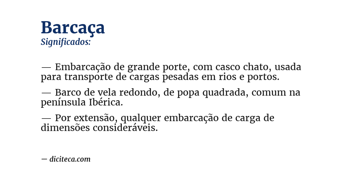 Significado de barcaça