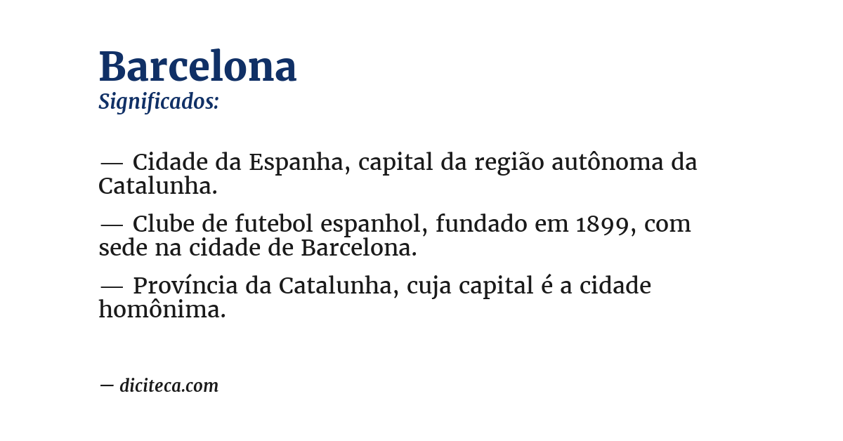 Significado de barcelona