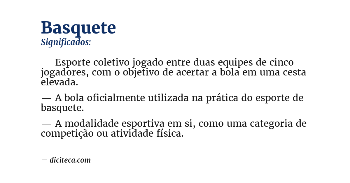 Significado de basquete