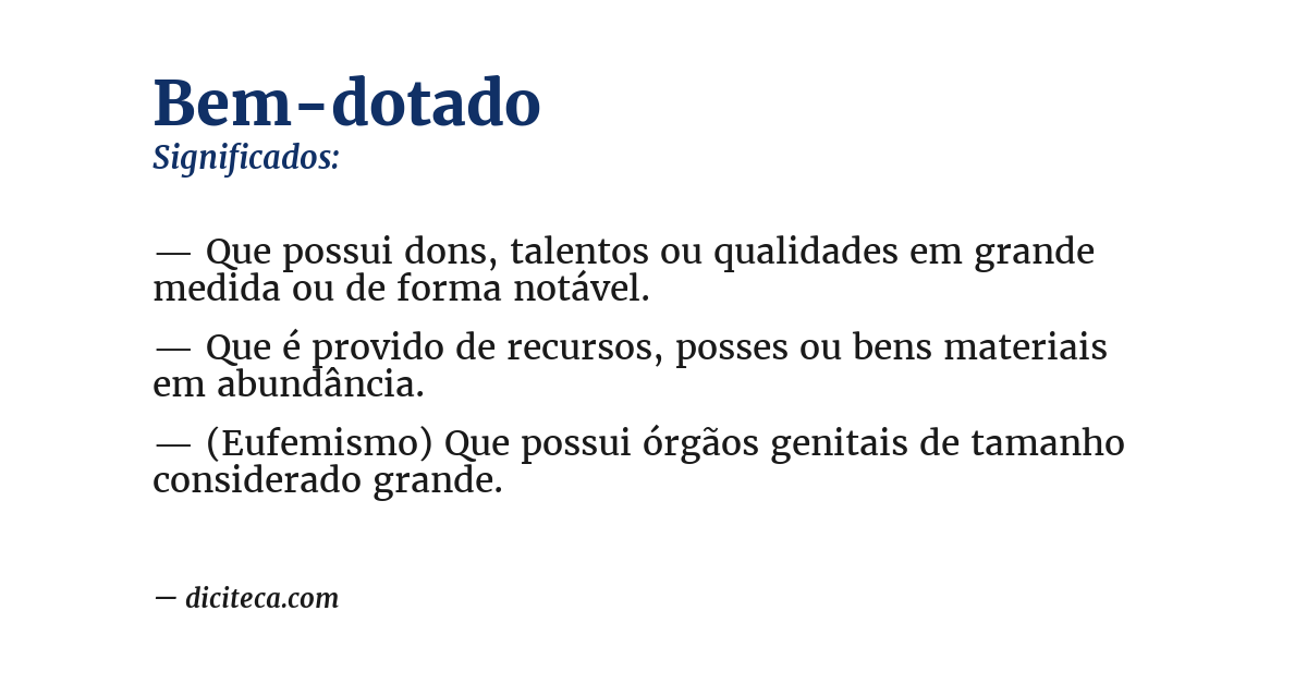 Significado de bem-dotado