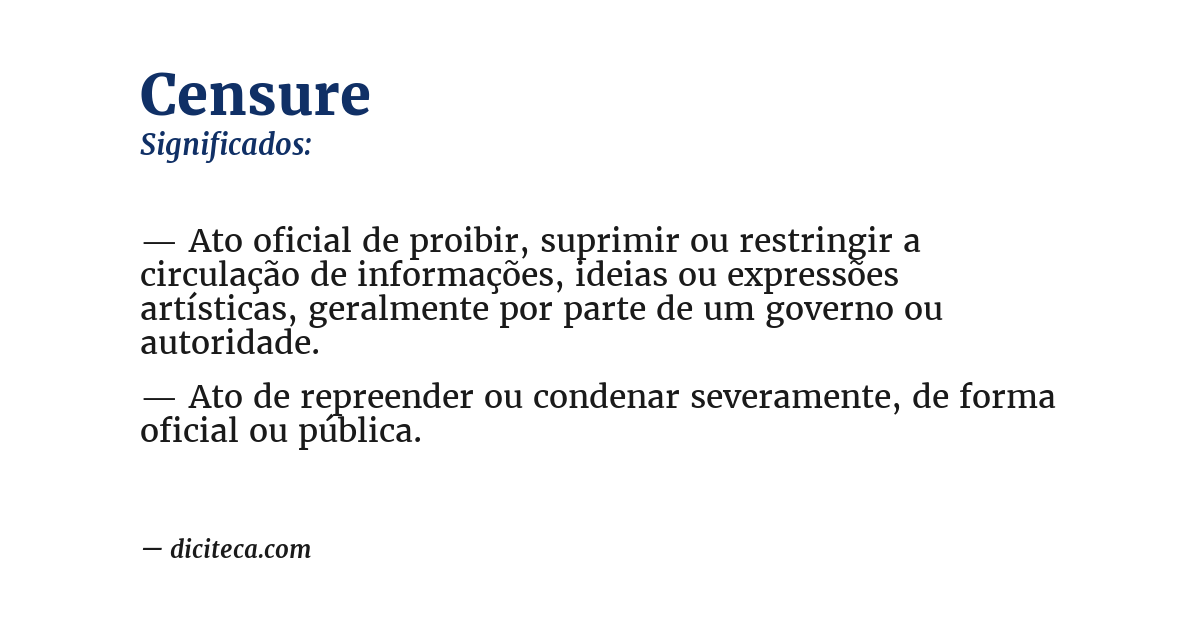 Significado de censure