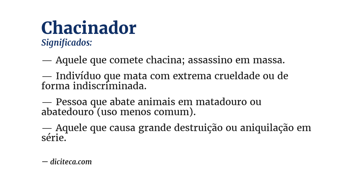 Significado de chacinador