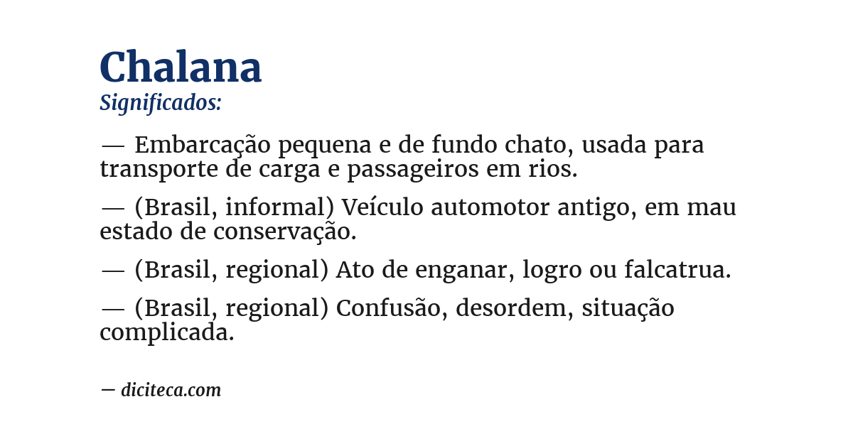 Significado de chalana
