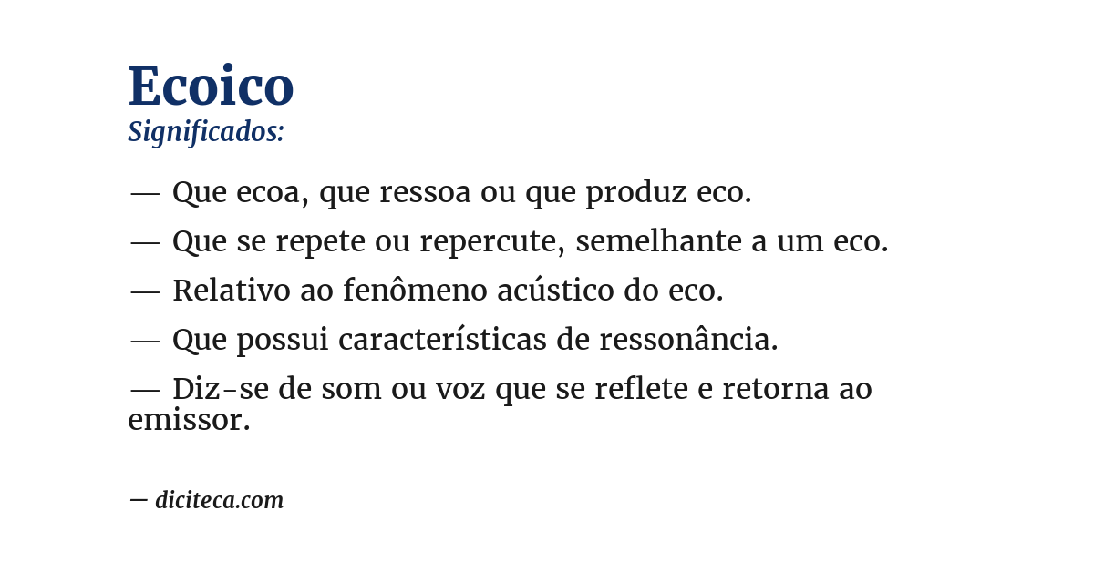 Significado de ecoico