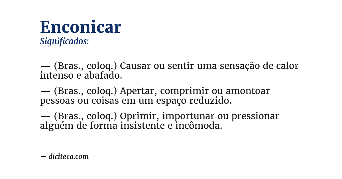 Significado de enconicar