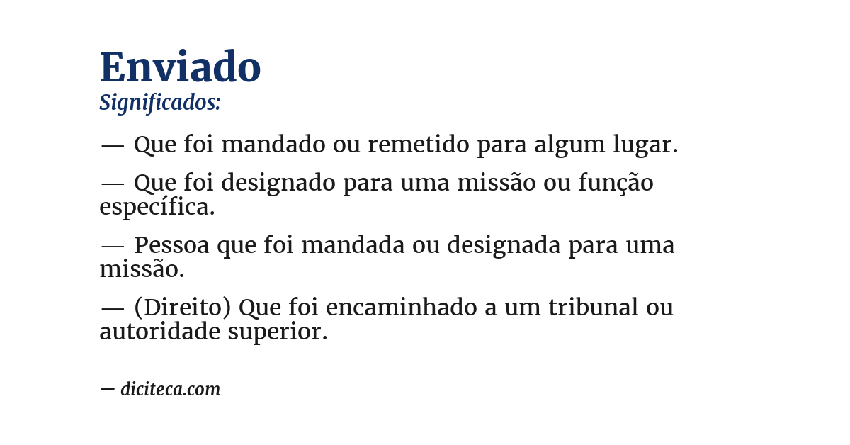 Significado de enviado