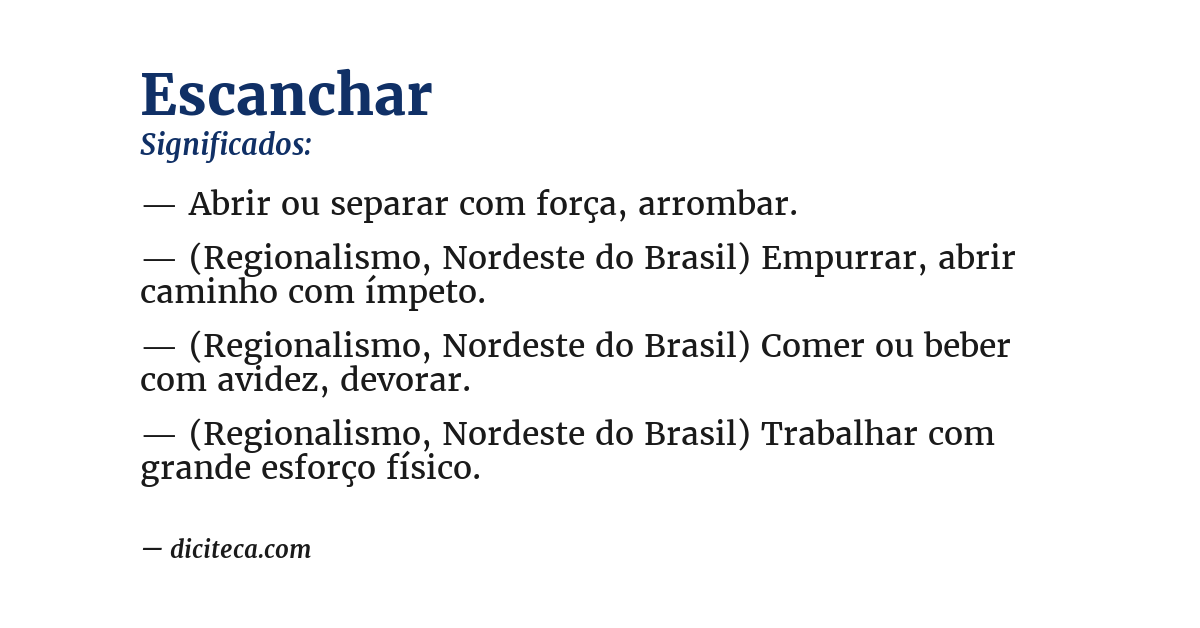 Significado de escanchar