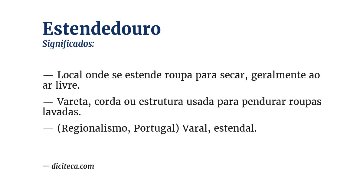 Significado de estendedouro
