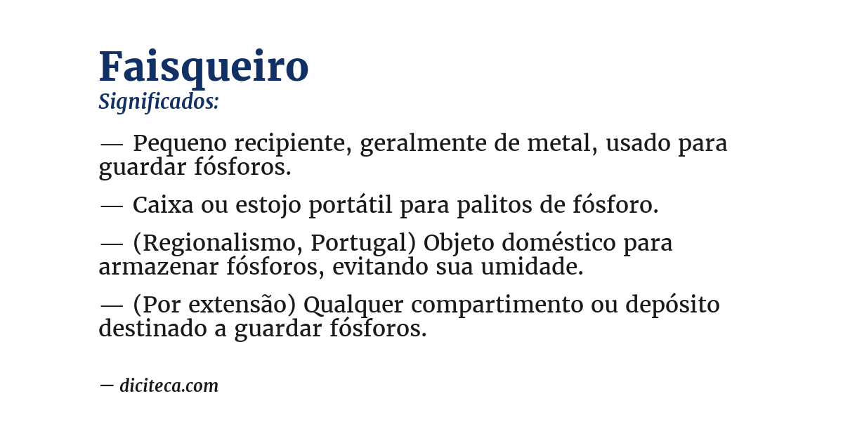 Significado de faisqueiro