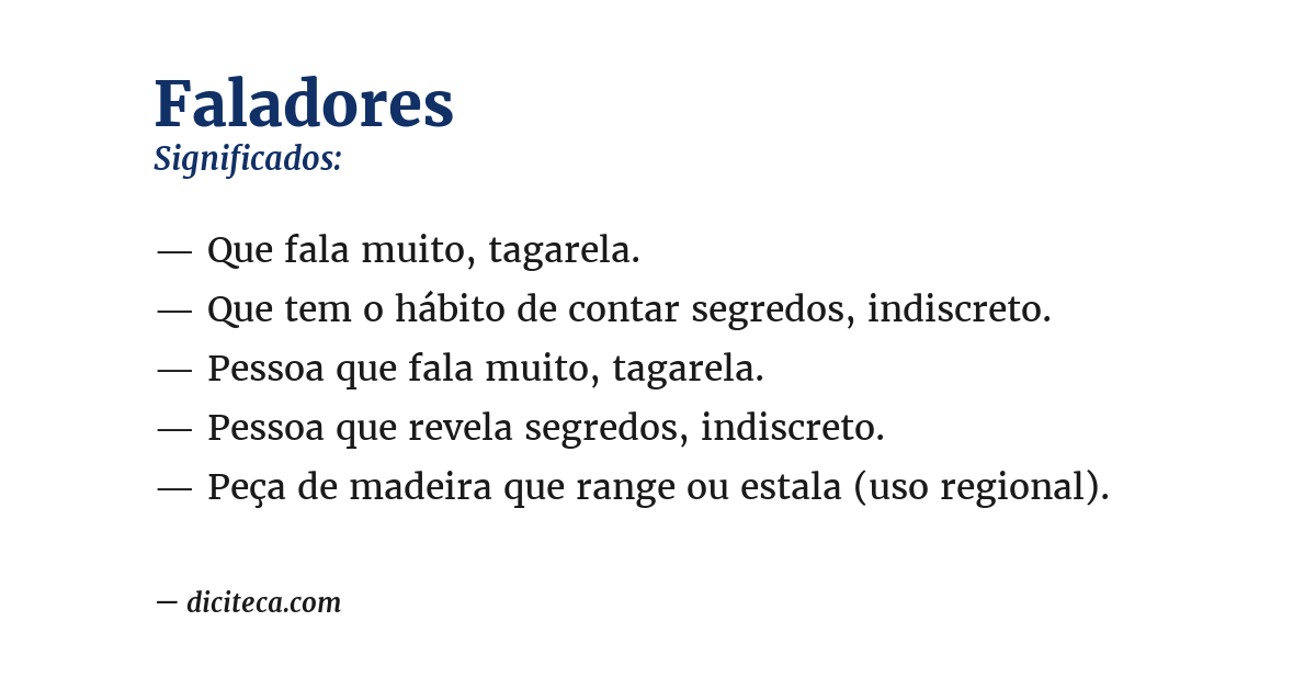 Significado de faladores