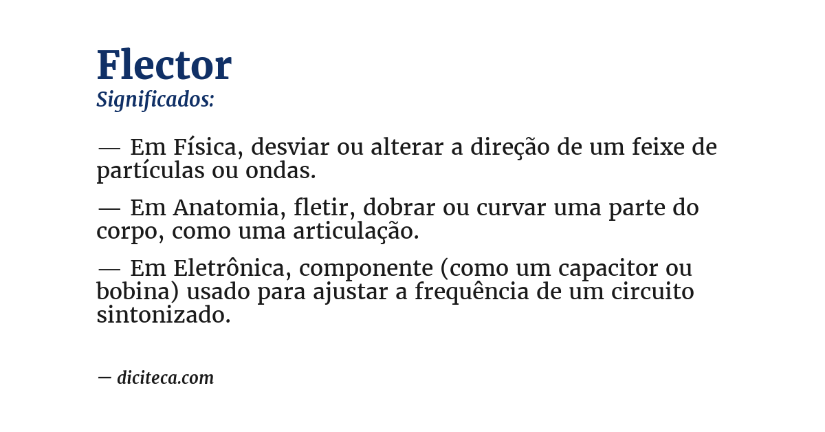 Significado de flector