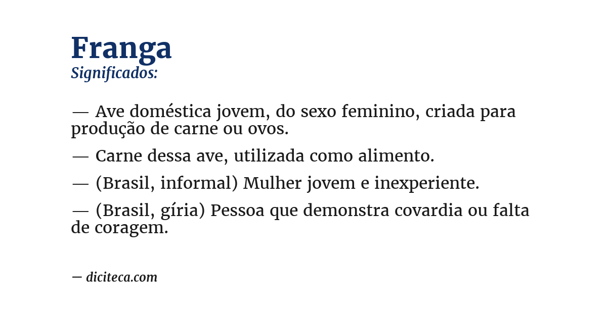 Significado de franga