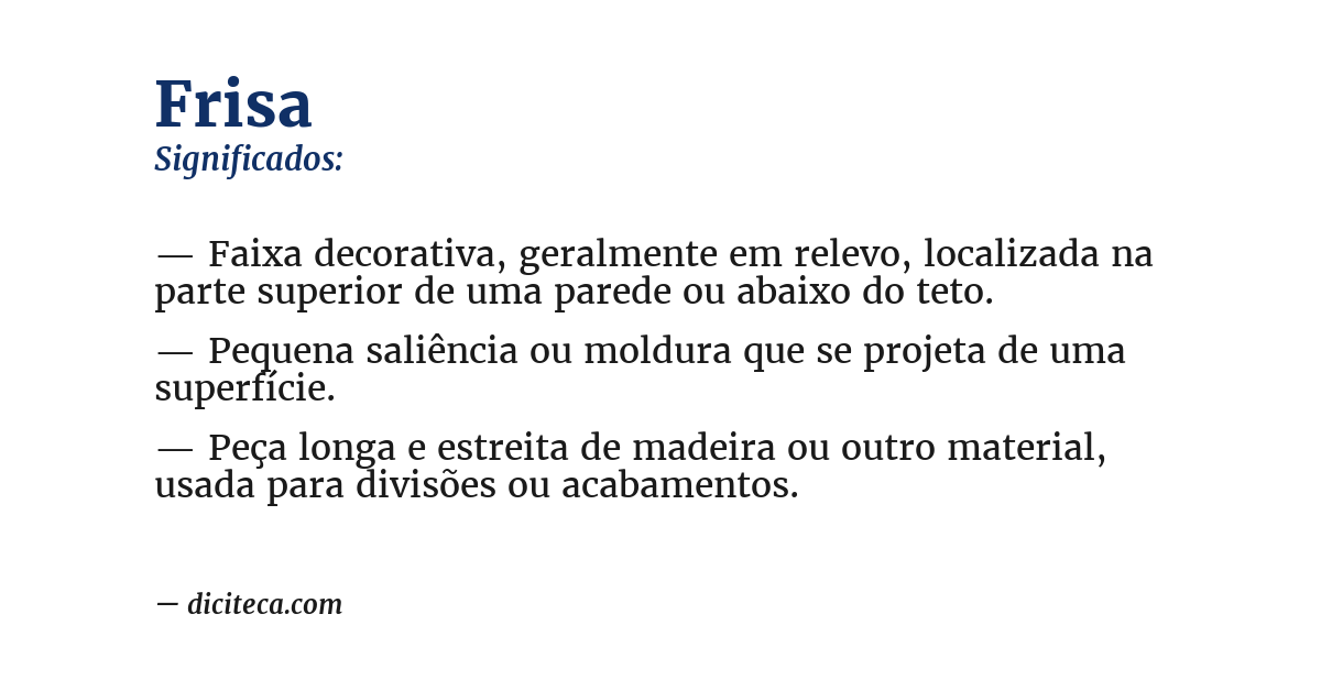 Significado de frisa