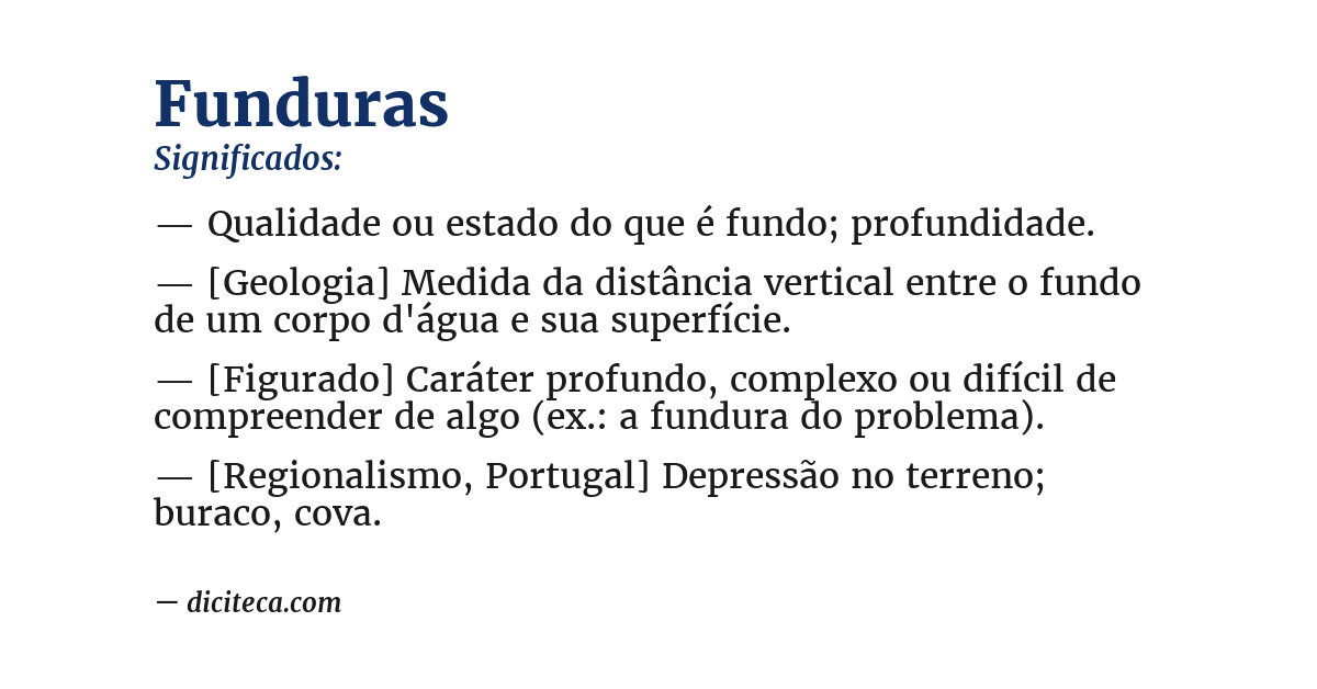 Significado de funduras