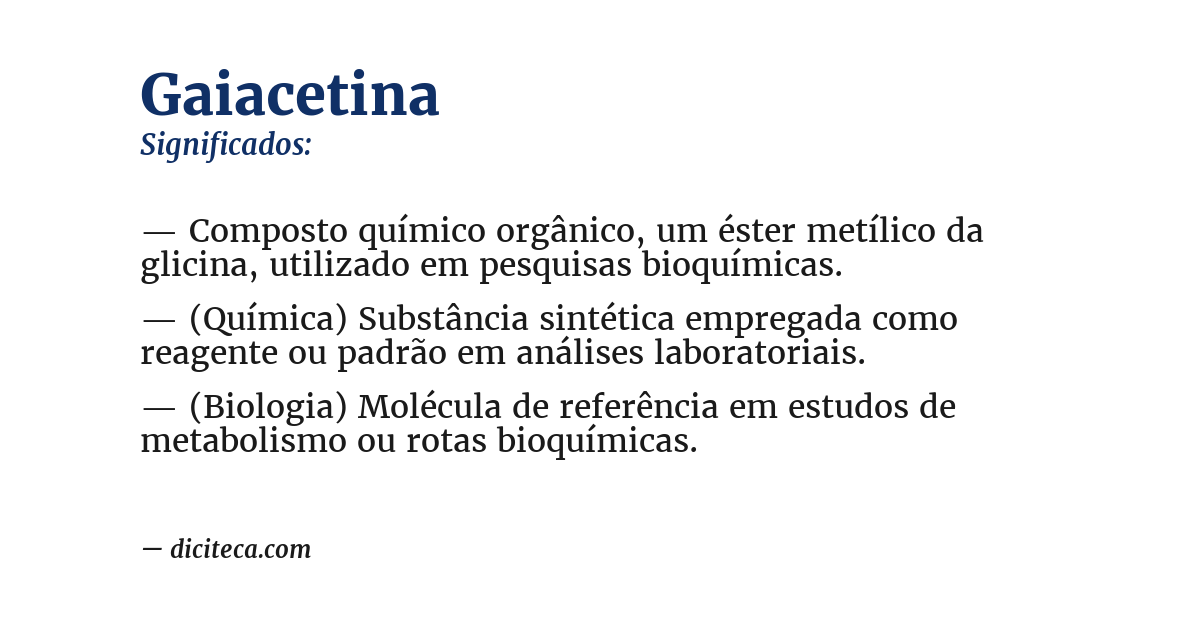 Significado de gaiacetina