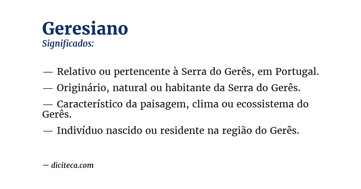 Significado de geresiano
