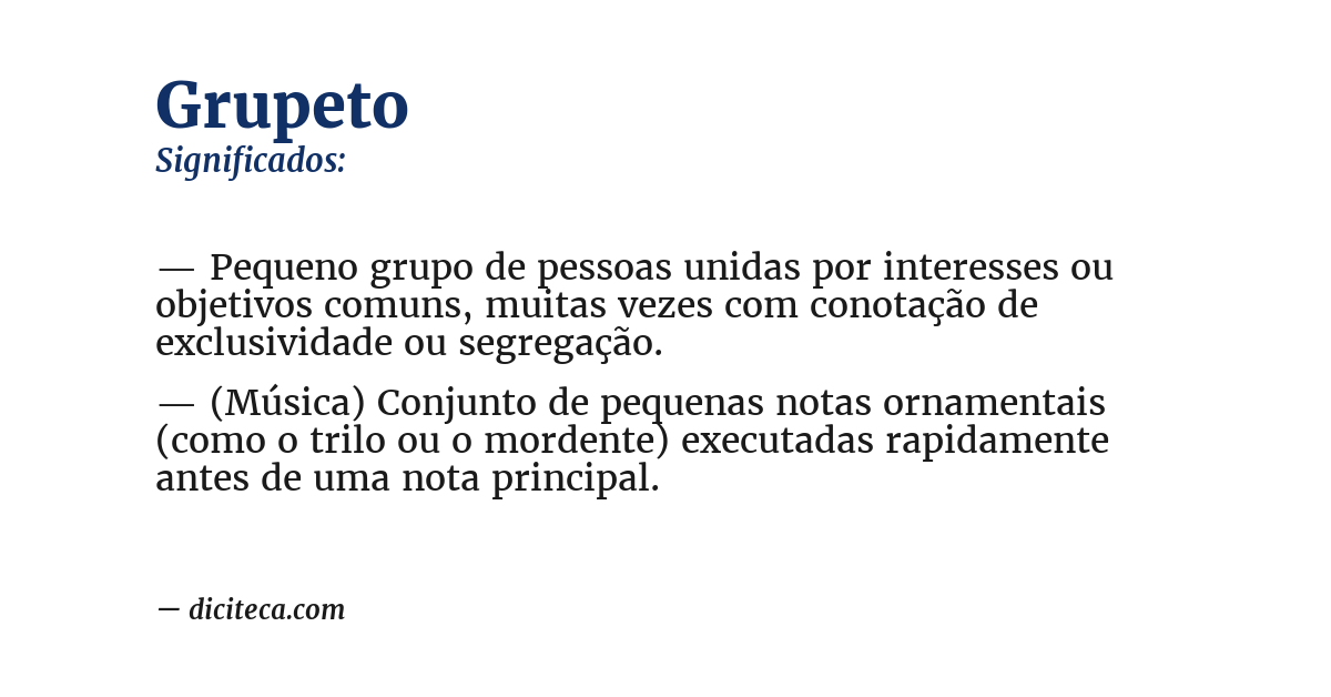 Significado de grupeto
