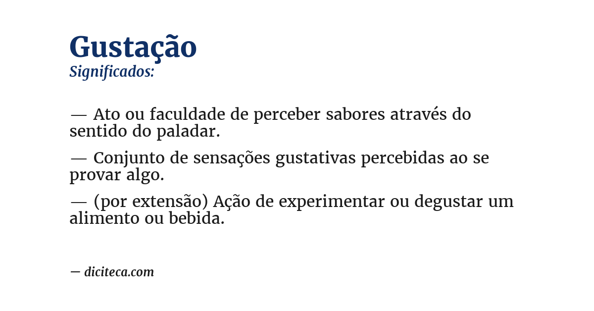 Significado de gustação