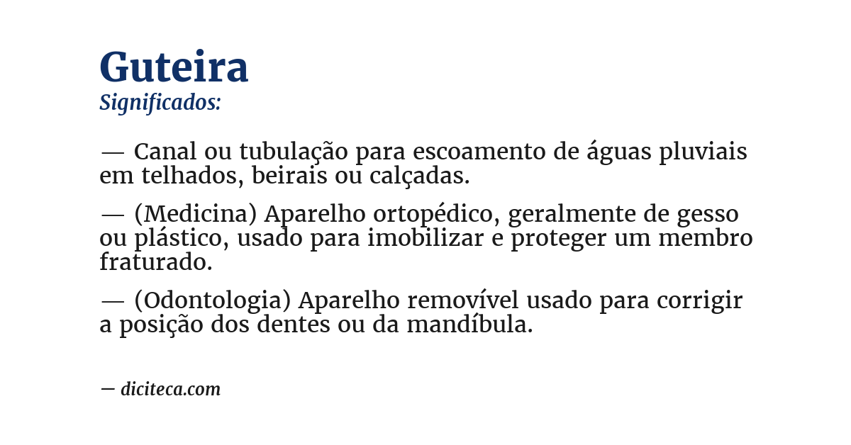 Significado de guteira