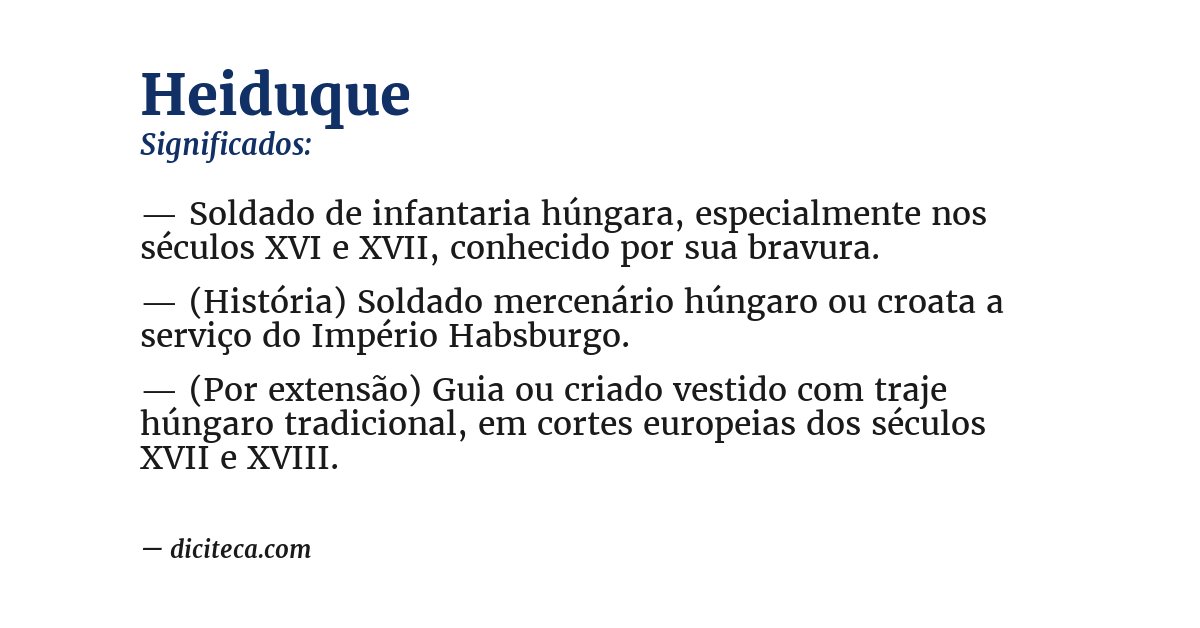 Significado de heiduque