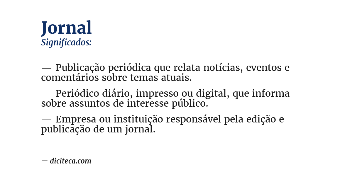 Significado de jornal