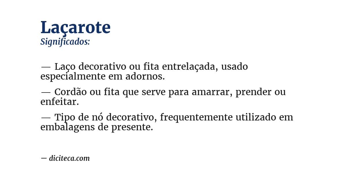 Significado de laçarote