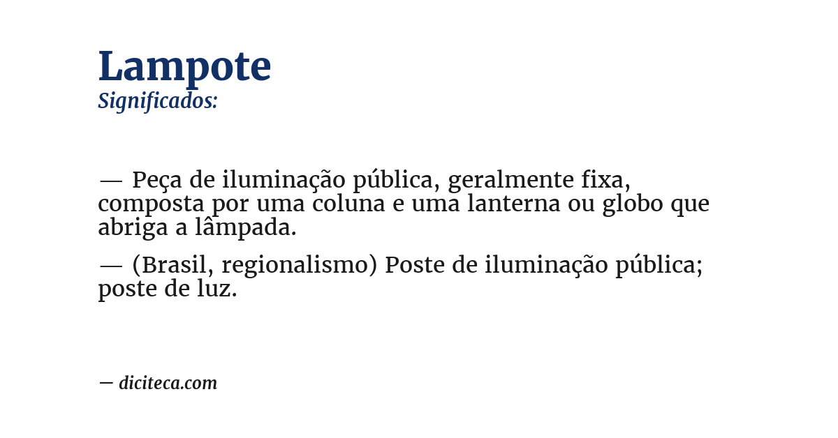 Significado de lampote