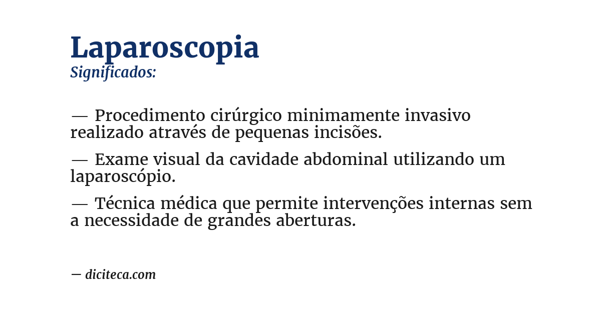 Significado de laparoscopia