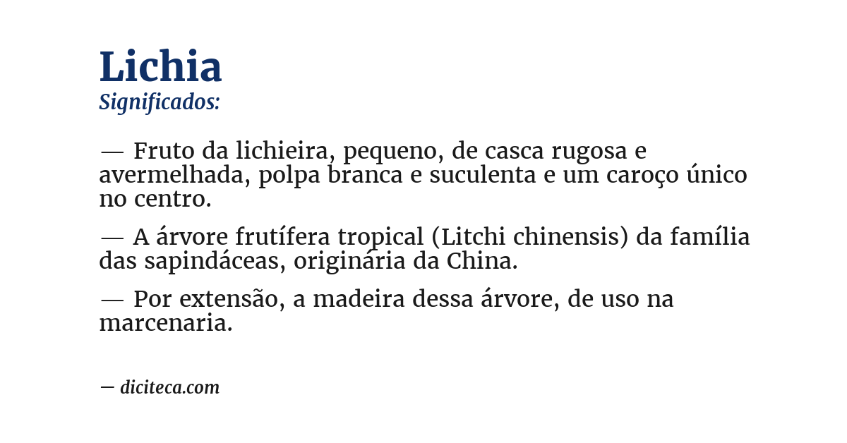 Significado de lichia