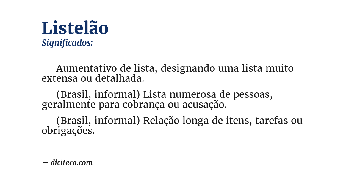 Significado de listelão